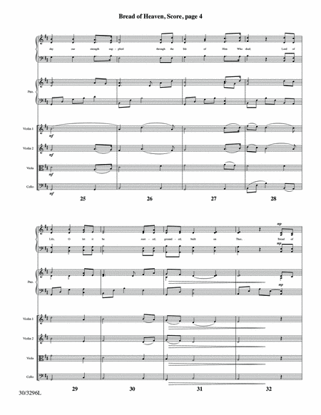 Bread of Heaven - String Quartet Score and Parts