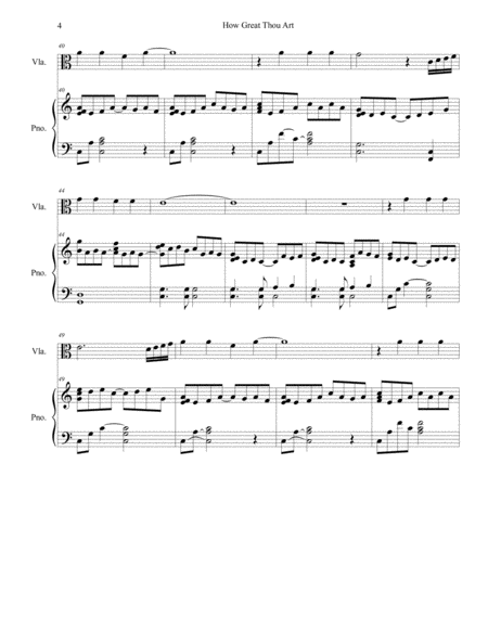 How Great Thou Art - for Viola and Piano image number null
