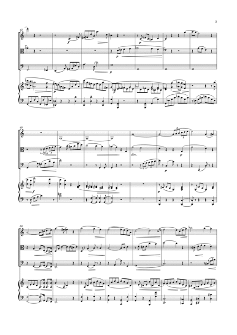 Andrée - Piano Quartet in A minor Piano Quartet scores gallery preview page 4