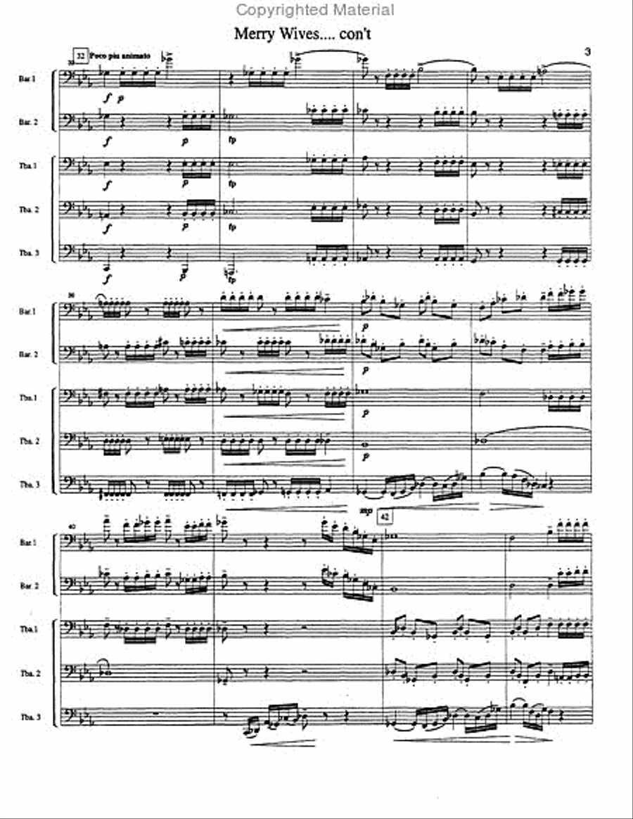 Merry Wives of Windsor Overture Large Ensemble scores gallery preview page 4