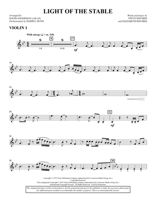 Book cover for Light Of The Stable (from All Is Well) (arr. David Angerman) - Violin 1