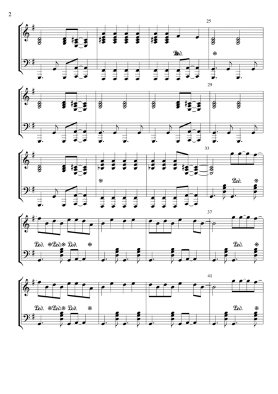 One More Time Piano Solo scores gallery preview page 2