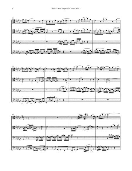 Twenty-Four Fugues from the Well Tempered Clavier volume 2 for Trombone Quartet