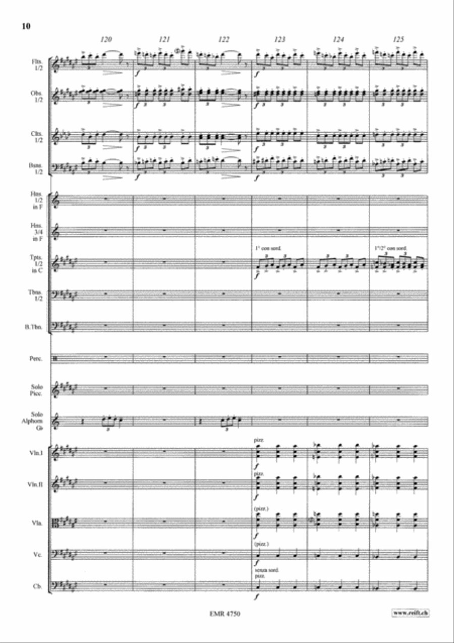 Capriccio Sur Deux Chants Populaires Orchestra scores gallery preview page 10