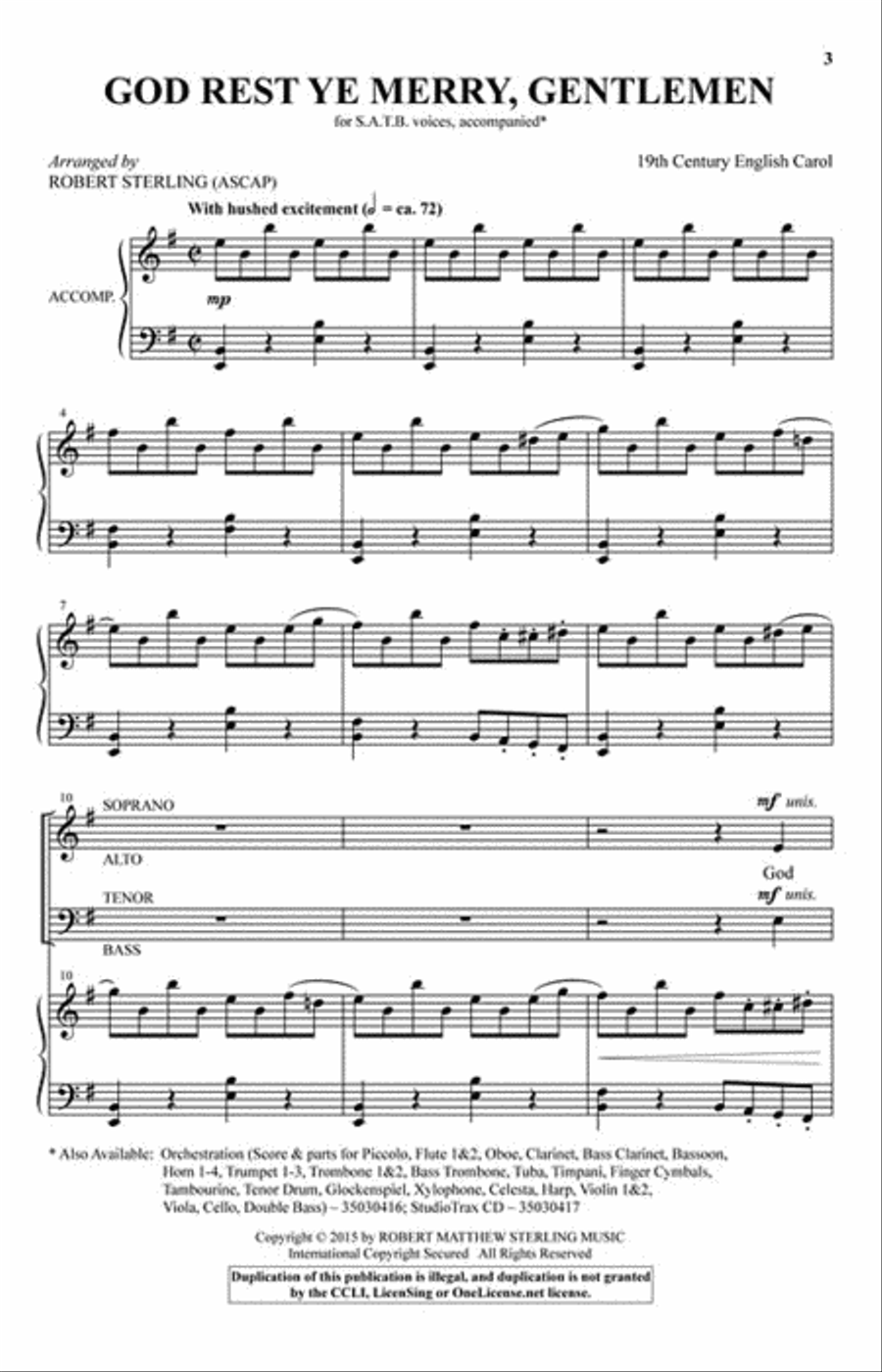 God Rest Ye Merry, Gentlemen Choir scores gallery preview page 2