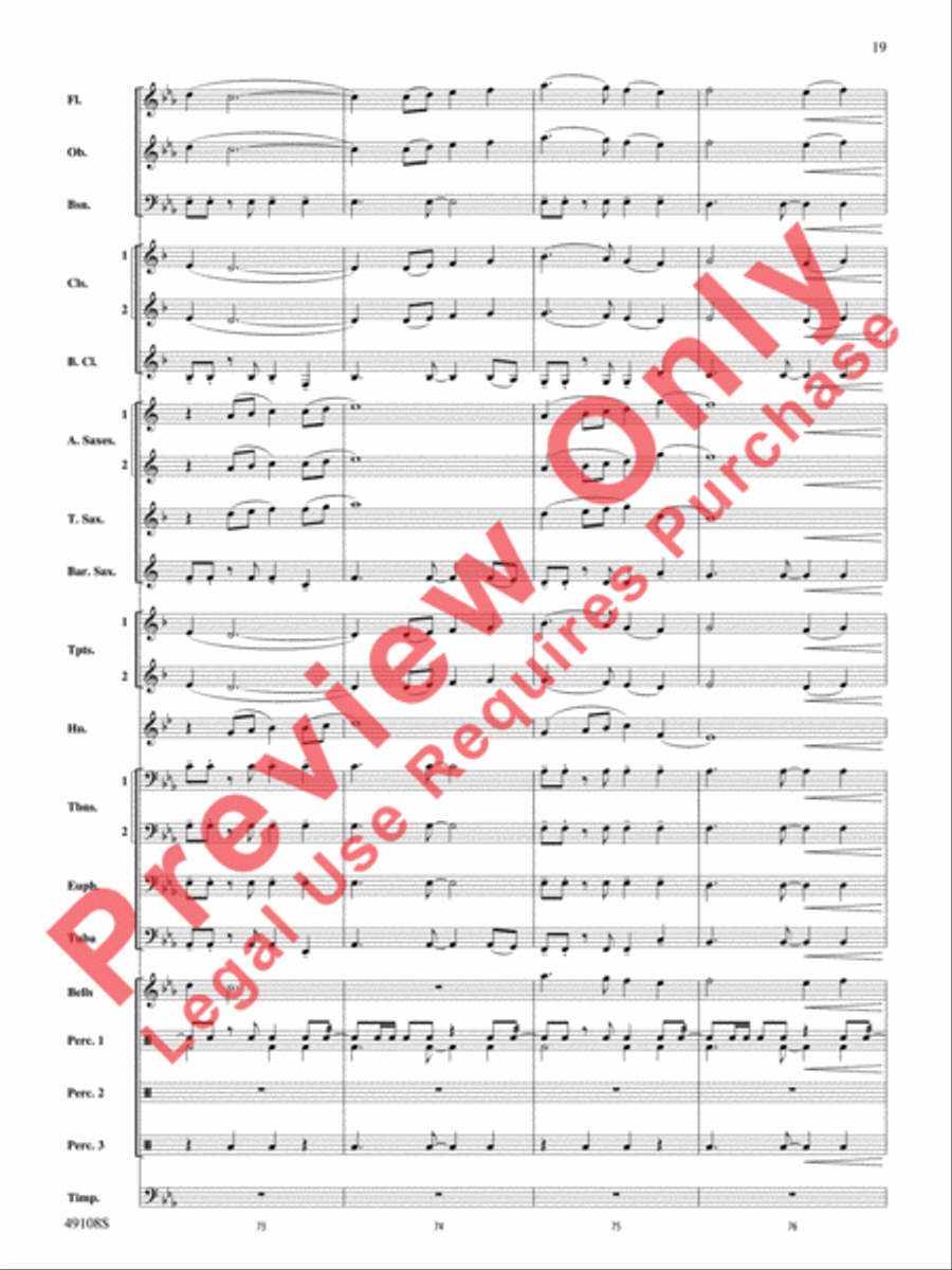 Tango for Two Left Feet Tango for Two Left Feet Concert Band scores gallery preview page 20