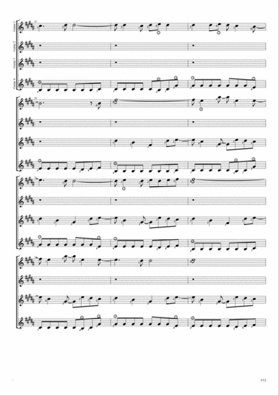 Starlight Guitar Solo scores gallery preview page 3