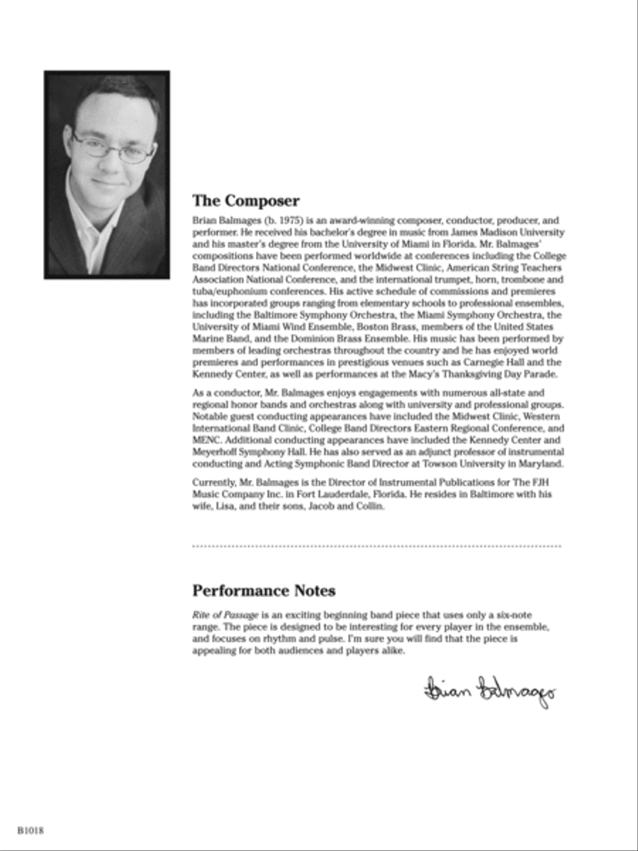 Rite of Passage: Score Concert Band scores gallery preview page 2