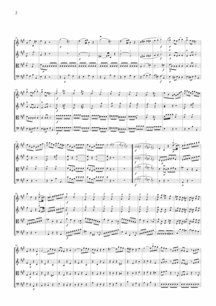 Mozart Symphony No.29, all mvts., for string quartet, CM012 image number null