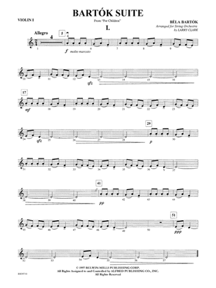 Bartók Suite: 1st Violin