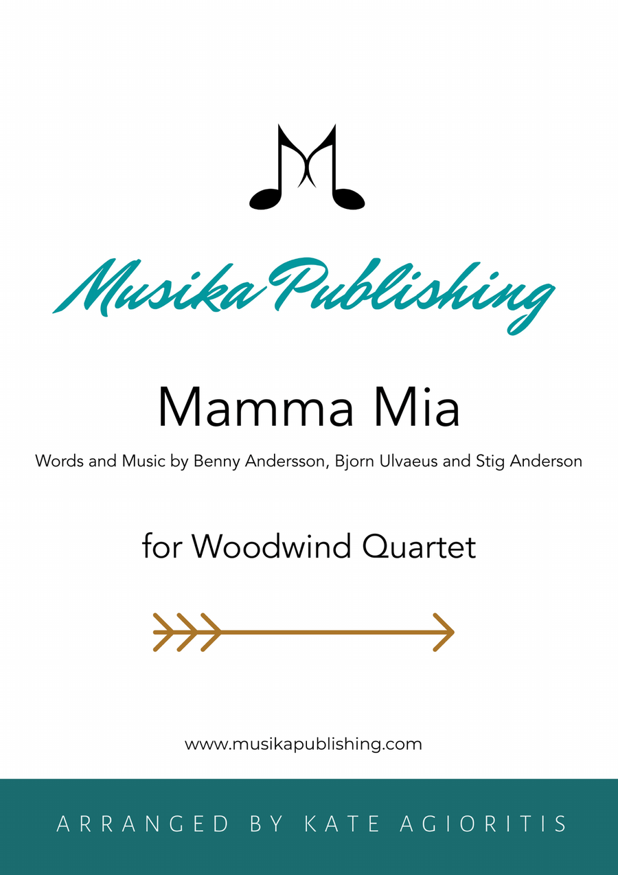Mamma Mia Woodwind Quartet scores gallery preview page 1