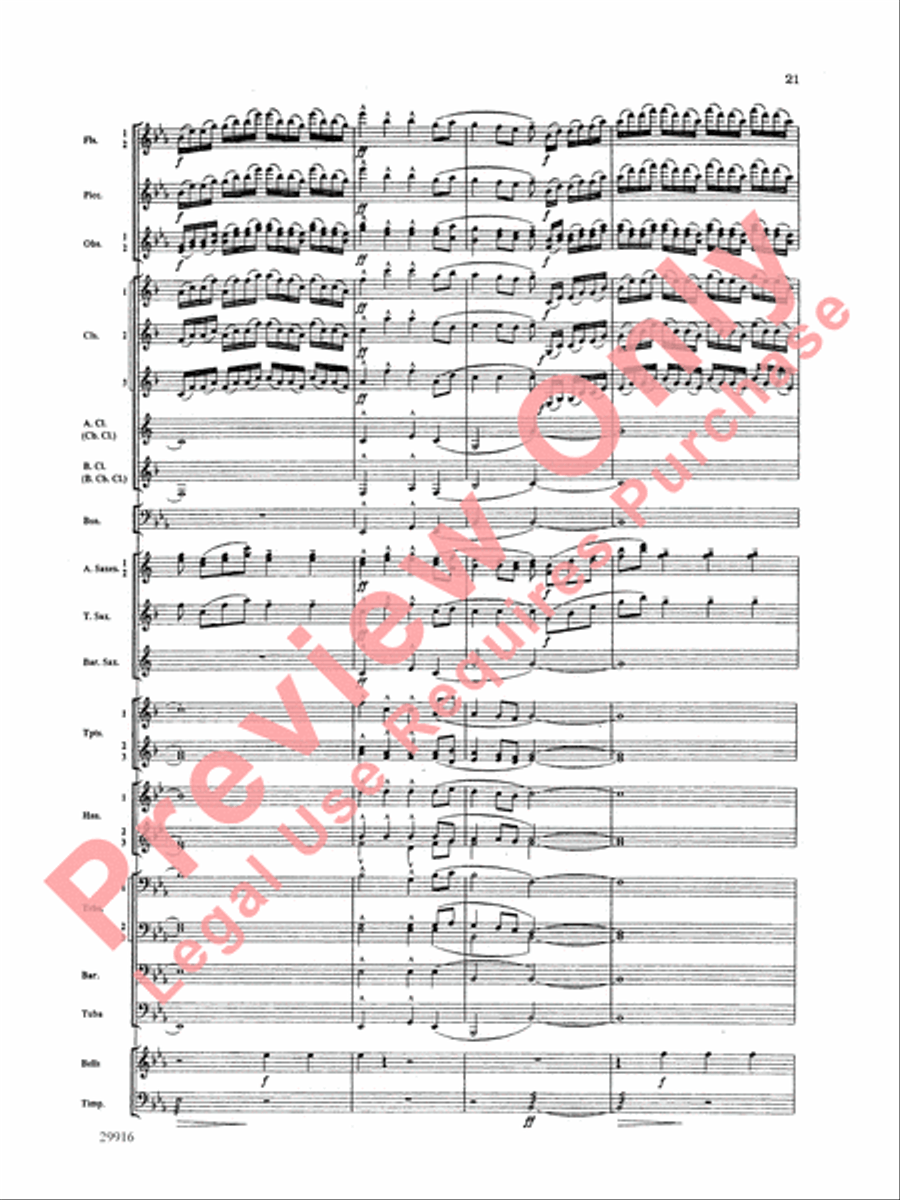 Prologue Prayer and Dream Pantomime (from the opera Hansel and Gretel) Concert Band scores gallery preview page 22