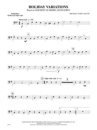 Holiday Variations (Based on "God Rest Ye Merry, Gentlemen"): (wp) E-flat Tuba B.C.