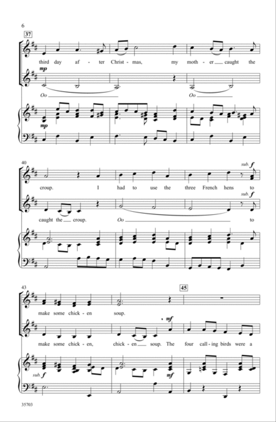 The Twelve Days After Christmas SSA scores gallery preview page 5