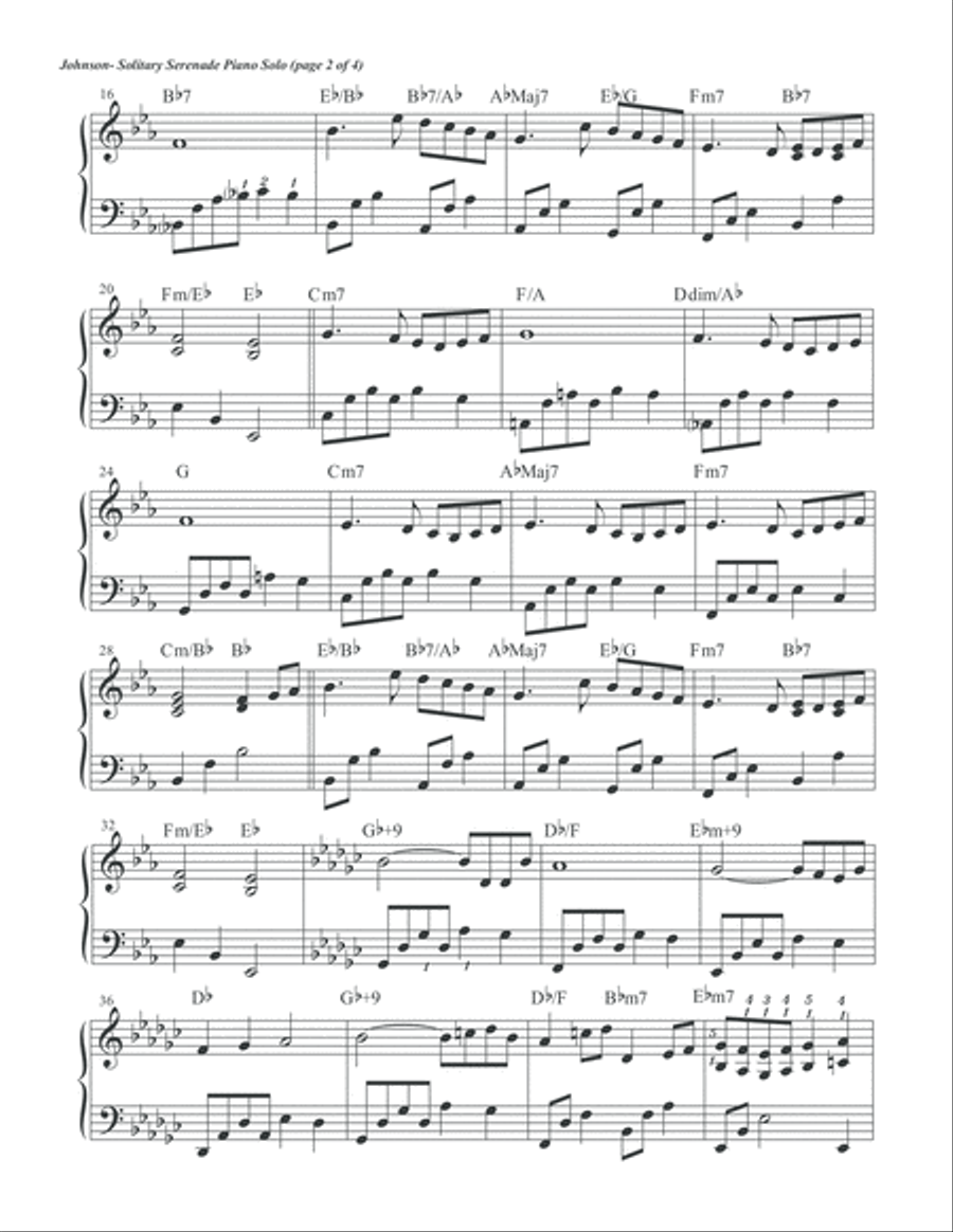 Solitary Serenade Piano Solo Guitar scores gallery preview page 3