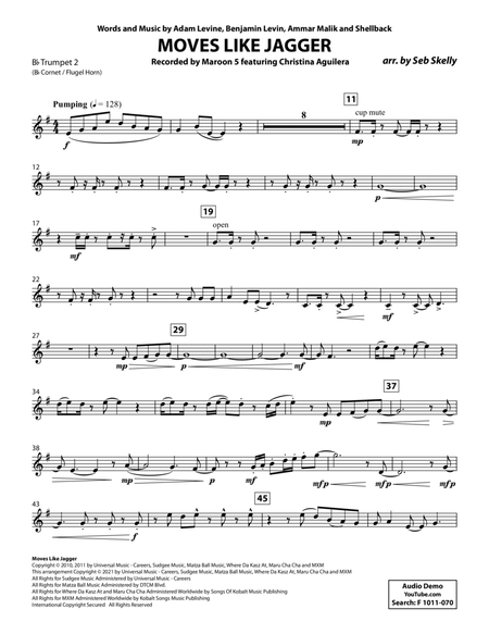 Moves like Jagger (for Brass Quintet) (arr. Seb Skelly) - Bb Trumpet 2