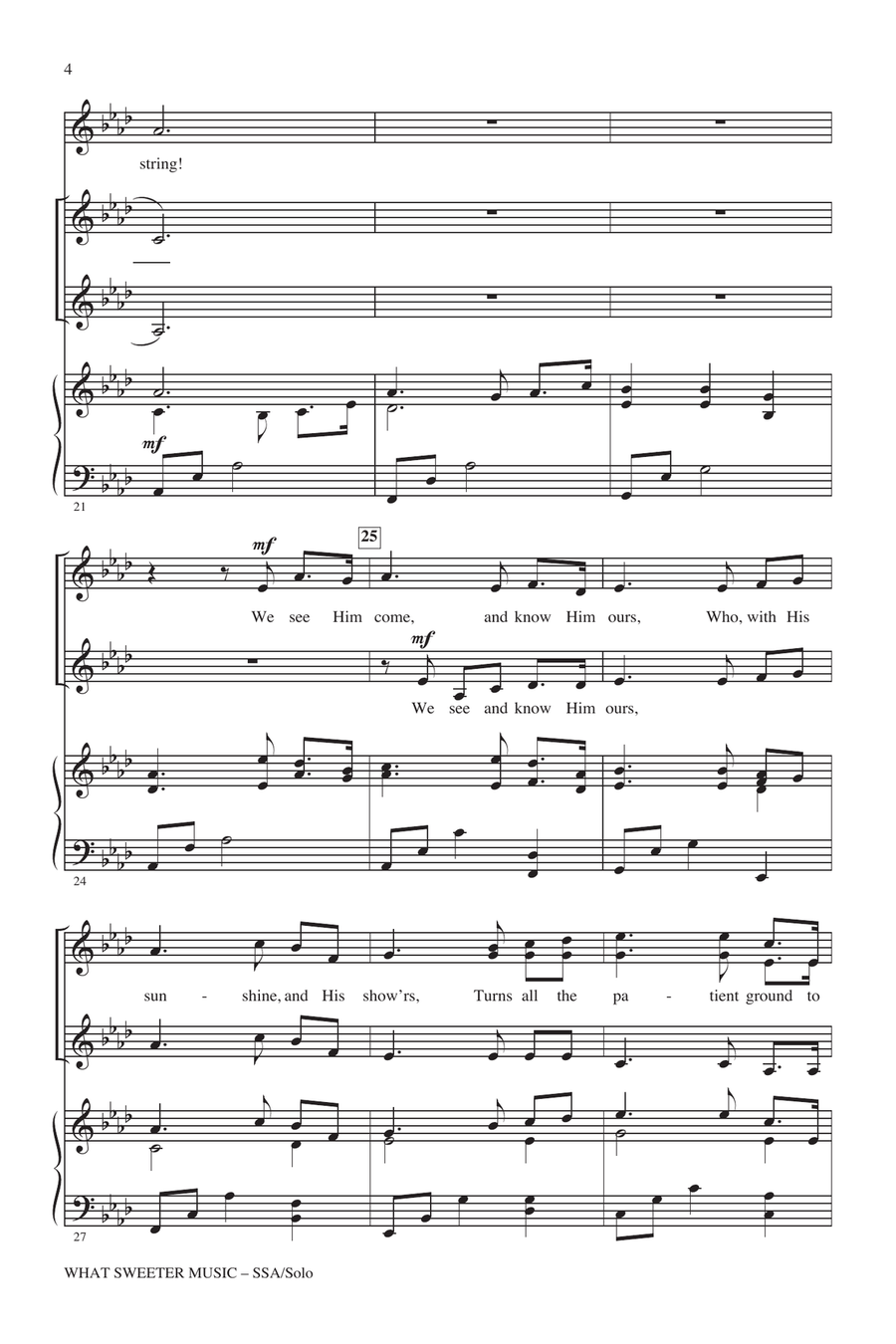 What Sweeter Music SSA scores gallery preview page 3