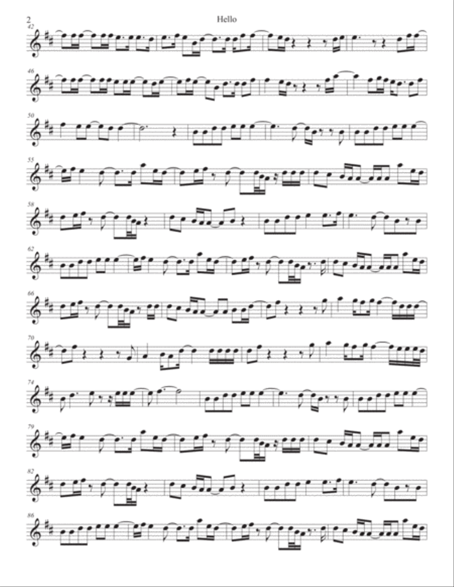 Hello Hello Baritone Saxophone scores gallery preview page 2
