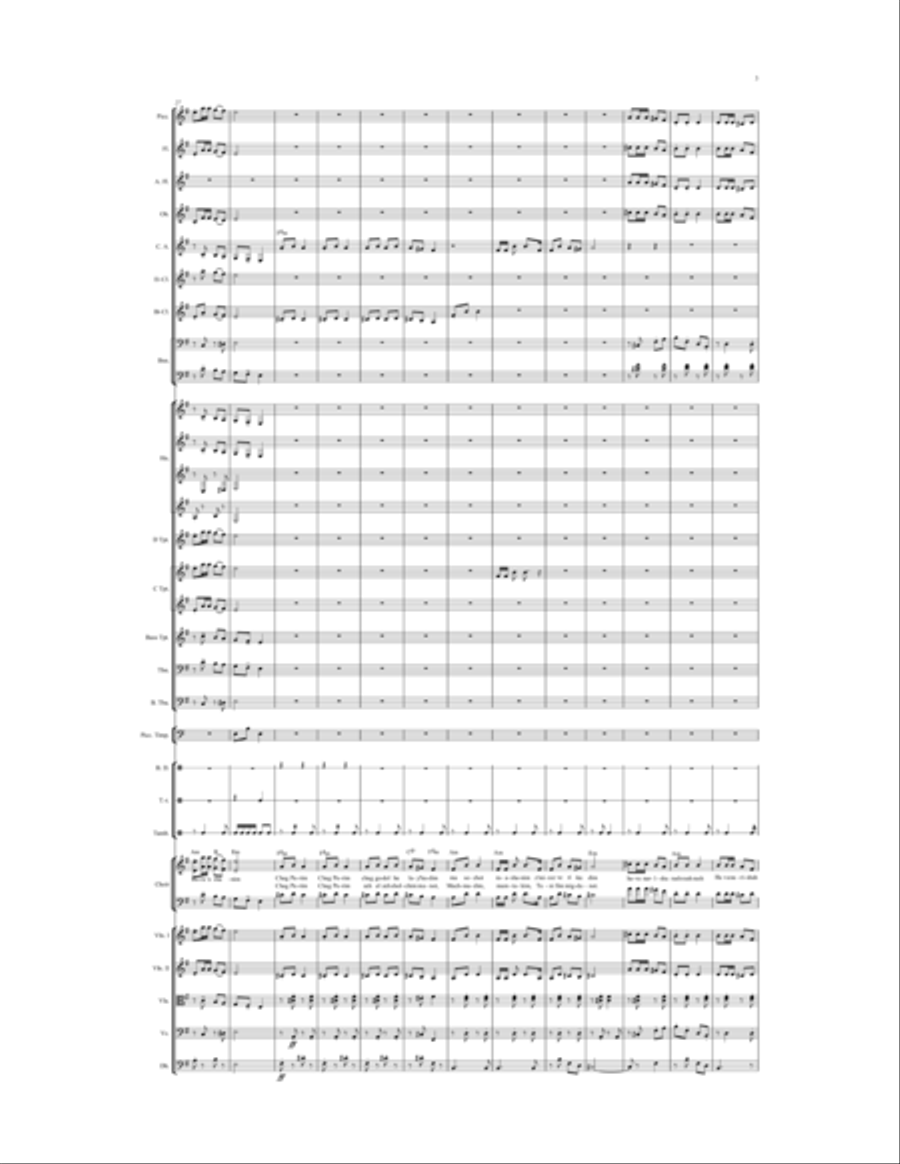 Chag Purim full orchestra arrangement 4-Part scores gallery preview page 3