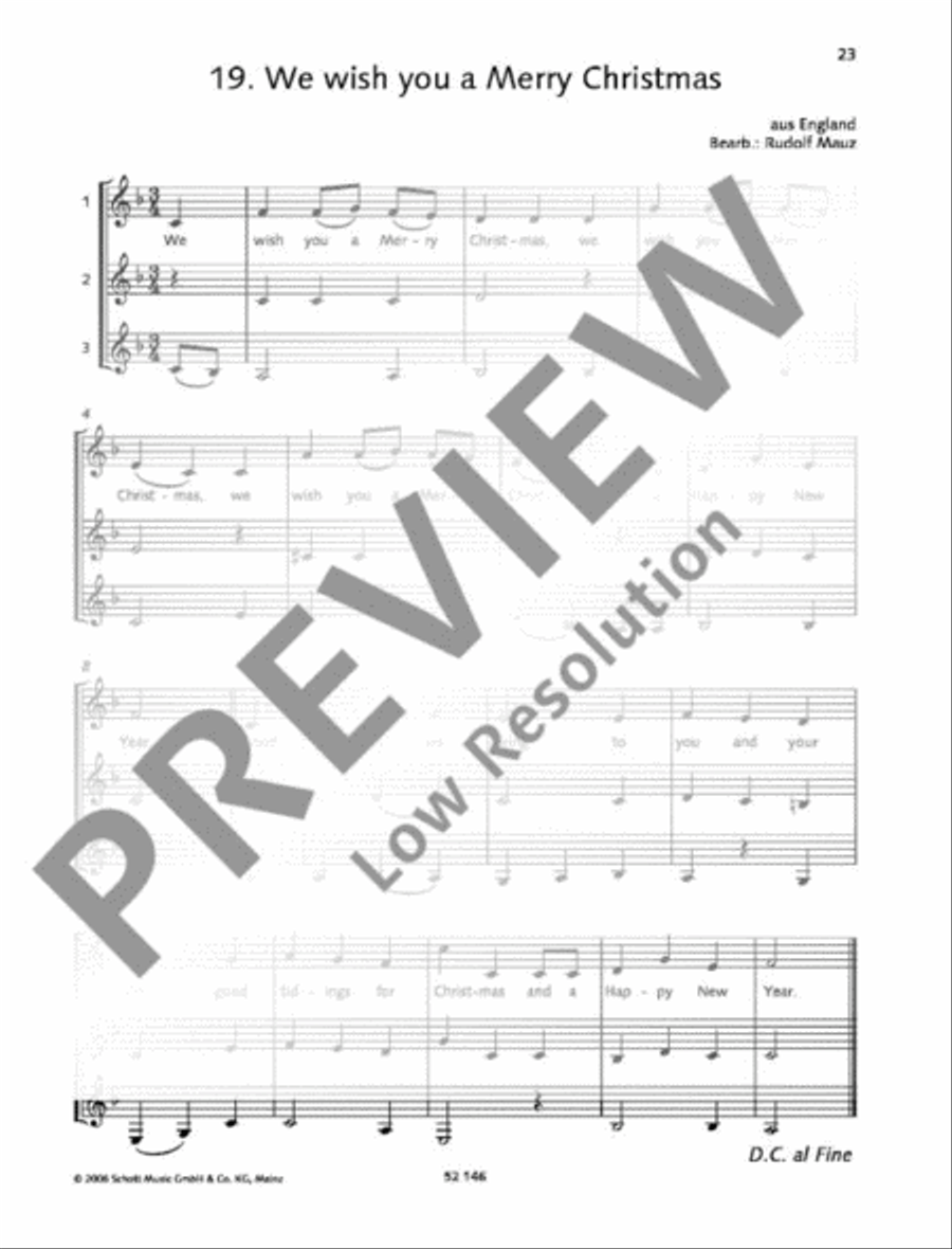 We Wish You A Merry Christmas Clarinet scores gallery preview page 2