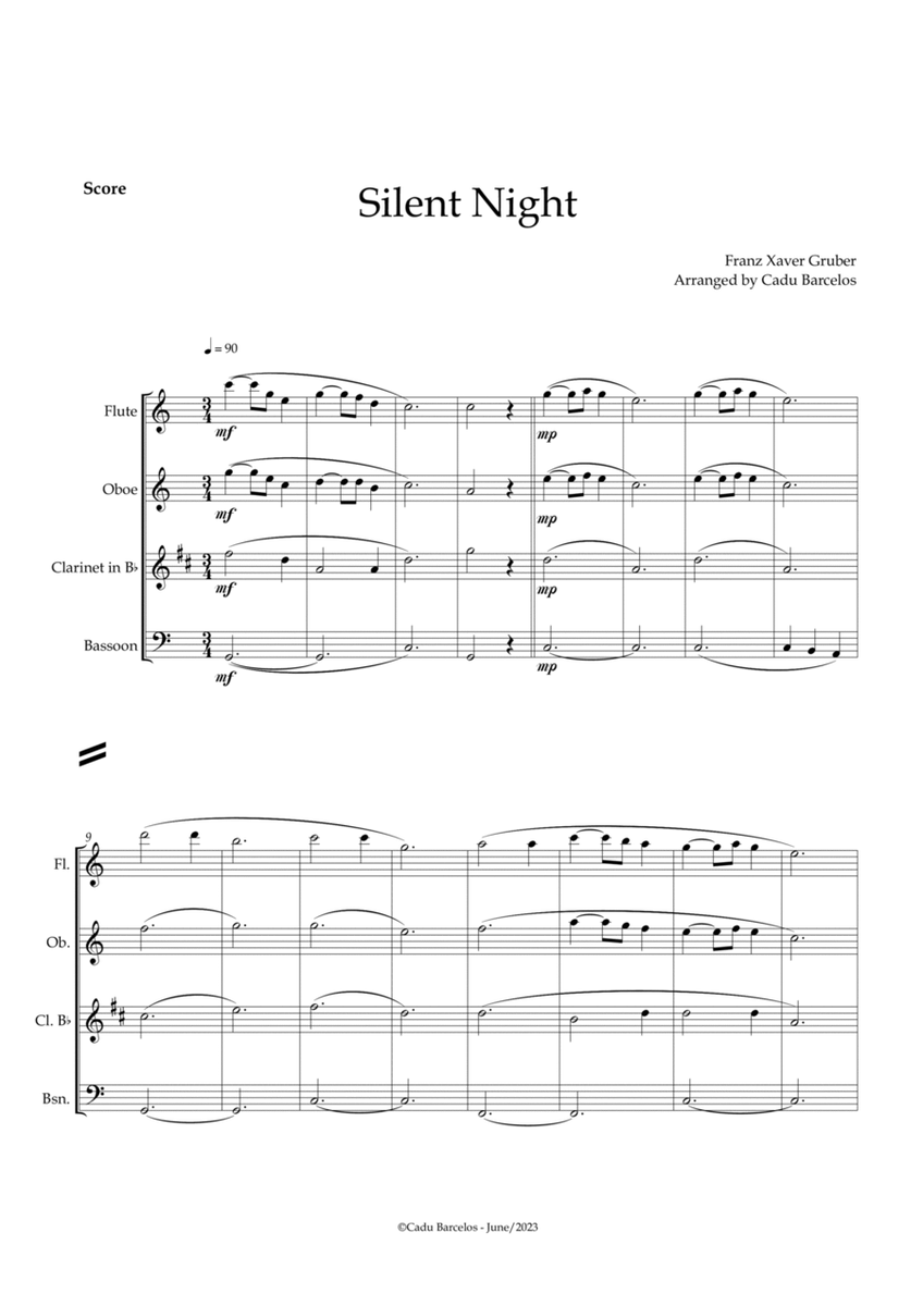 Silent night (Woodwind Quartet) image number null