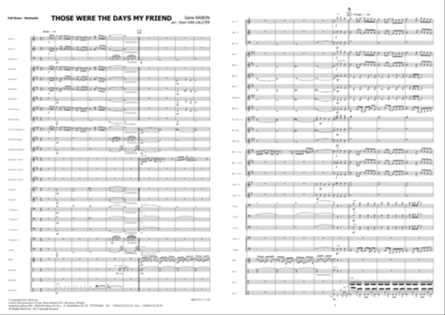 Those Were The Days My Friend Concert Band scores gallery preview page 2