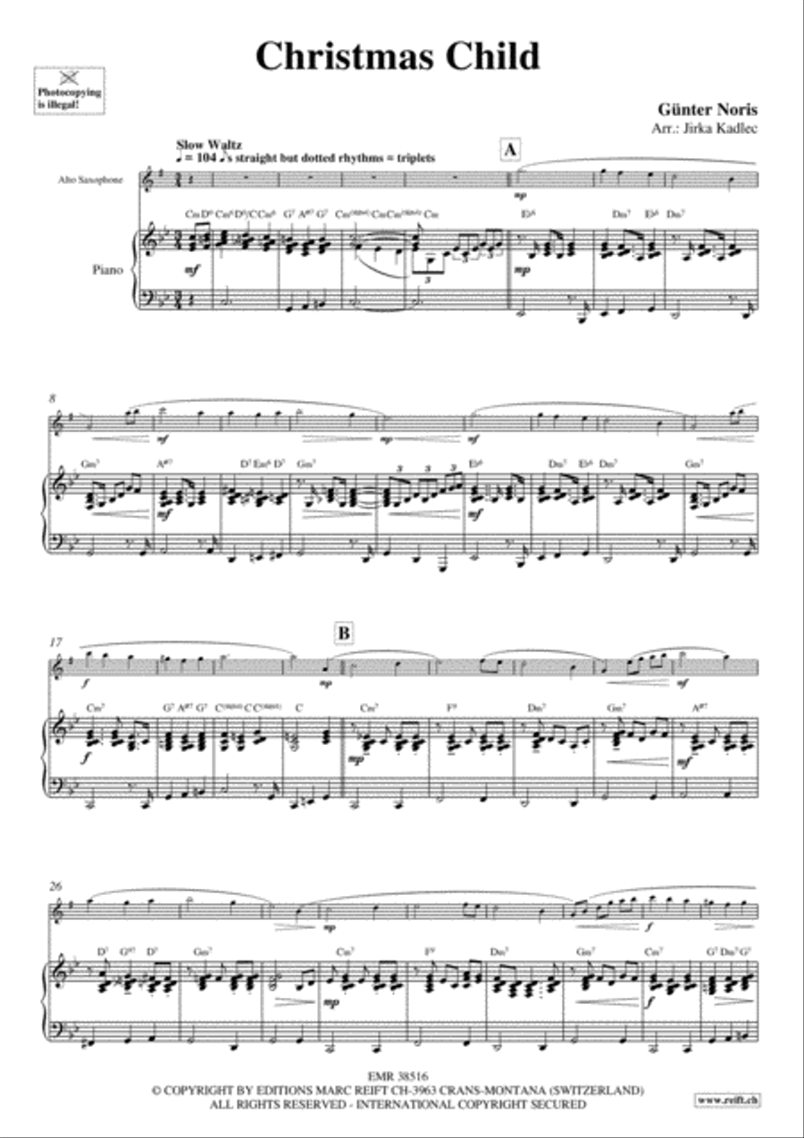 Christmas Child Alto Saxophone scores gallery preview page 3