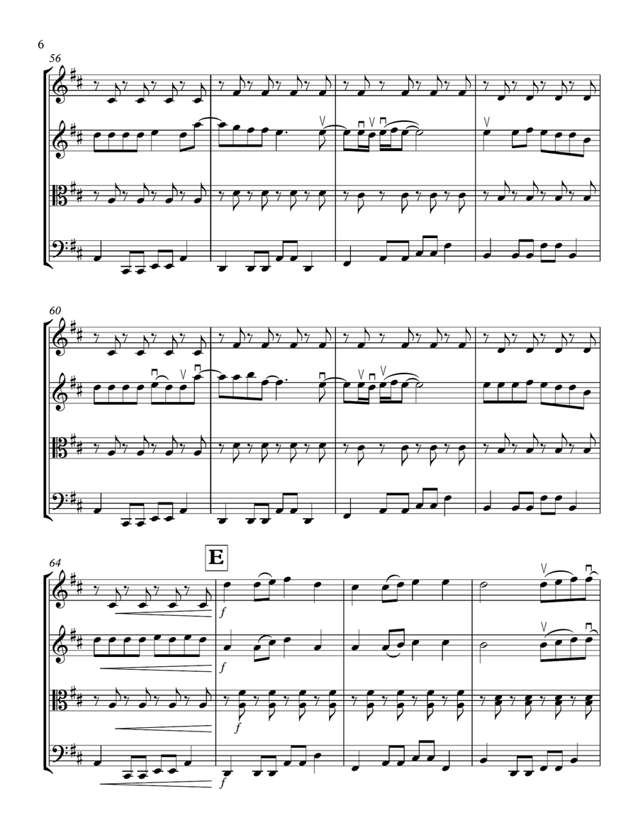 Sunshine Girl String Quartet scores gallery preview page 6