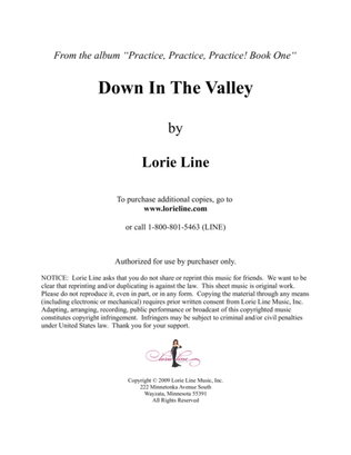 Book cover for Down In The Valley - EASY!