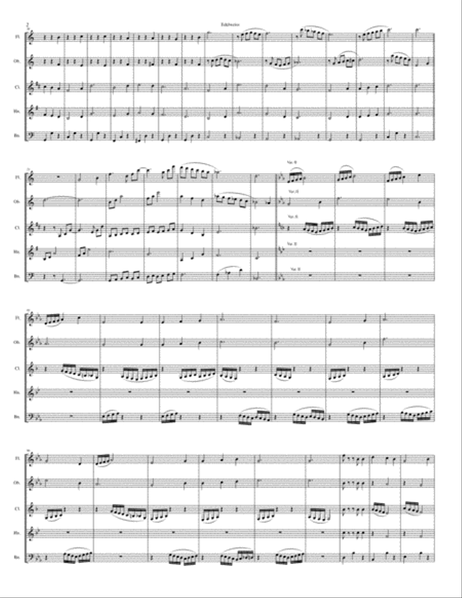 Edelweiss Edelweiss Woodwind Quintet scores gallery preview page 2