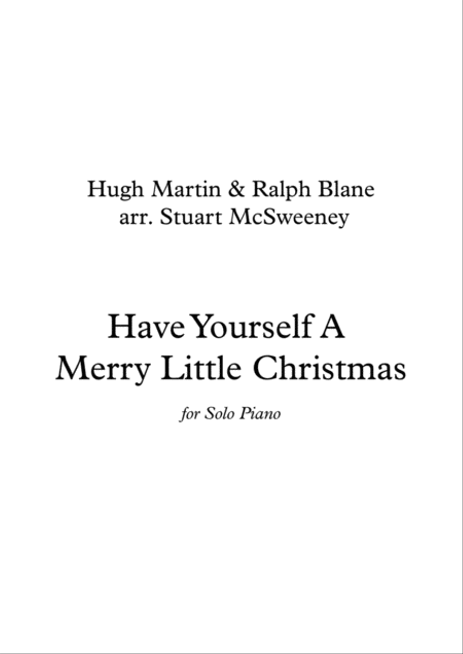 Have Yourself A Merry Little Christmas Piano Solo scores gallery preview page 1