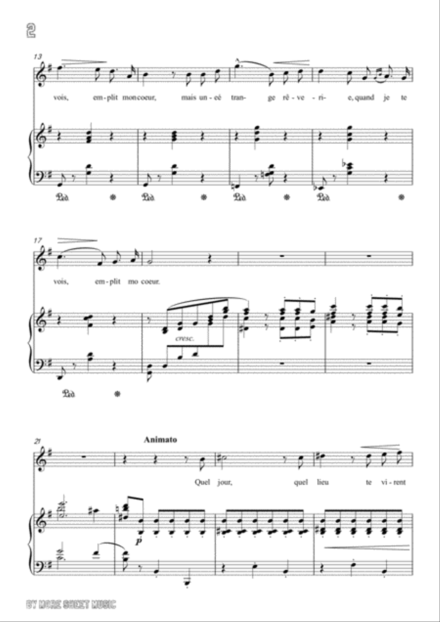 Viardot-Fleur desséchée in G Major,for Voice and Piano