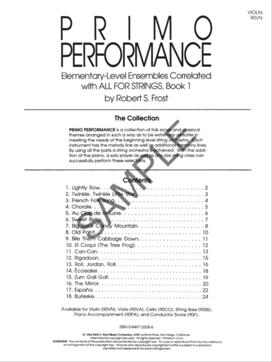 Primo Performance - Violin