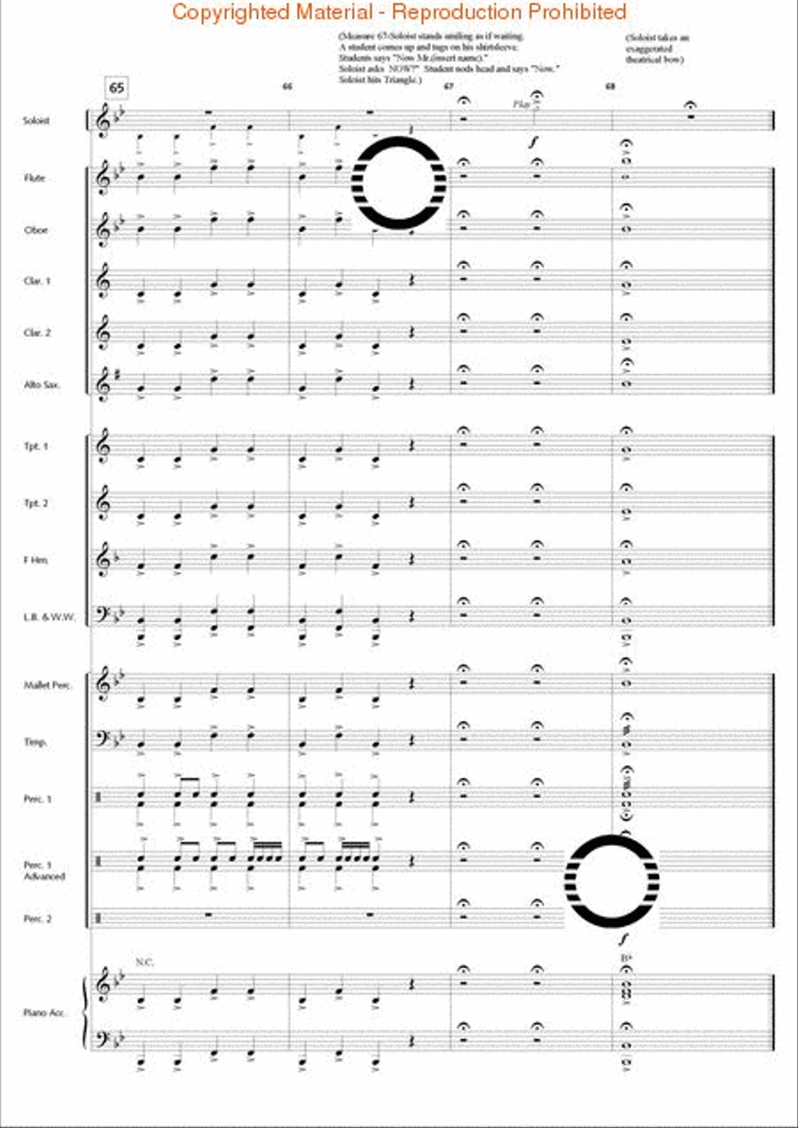 Concerto for Triangle and Band Concert Band scores gallery preview page 18