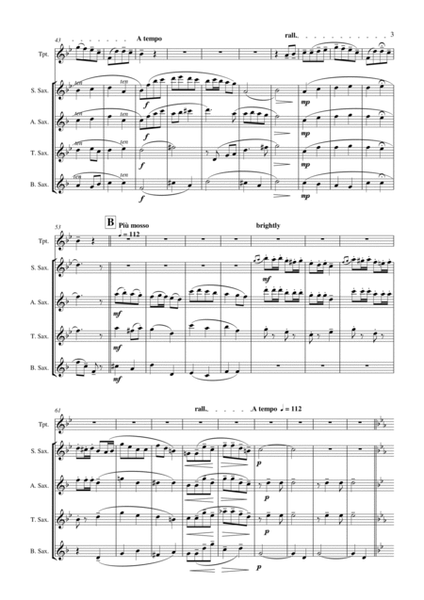 Grand Russian Fantasie for Solo Trumpet and Saxophone Quartet