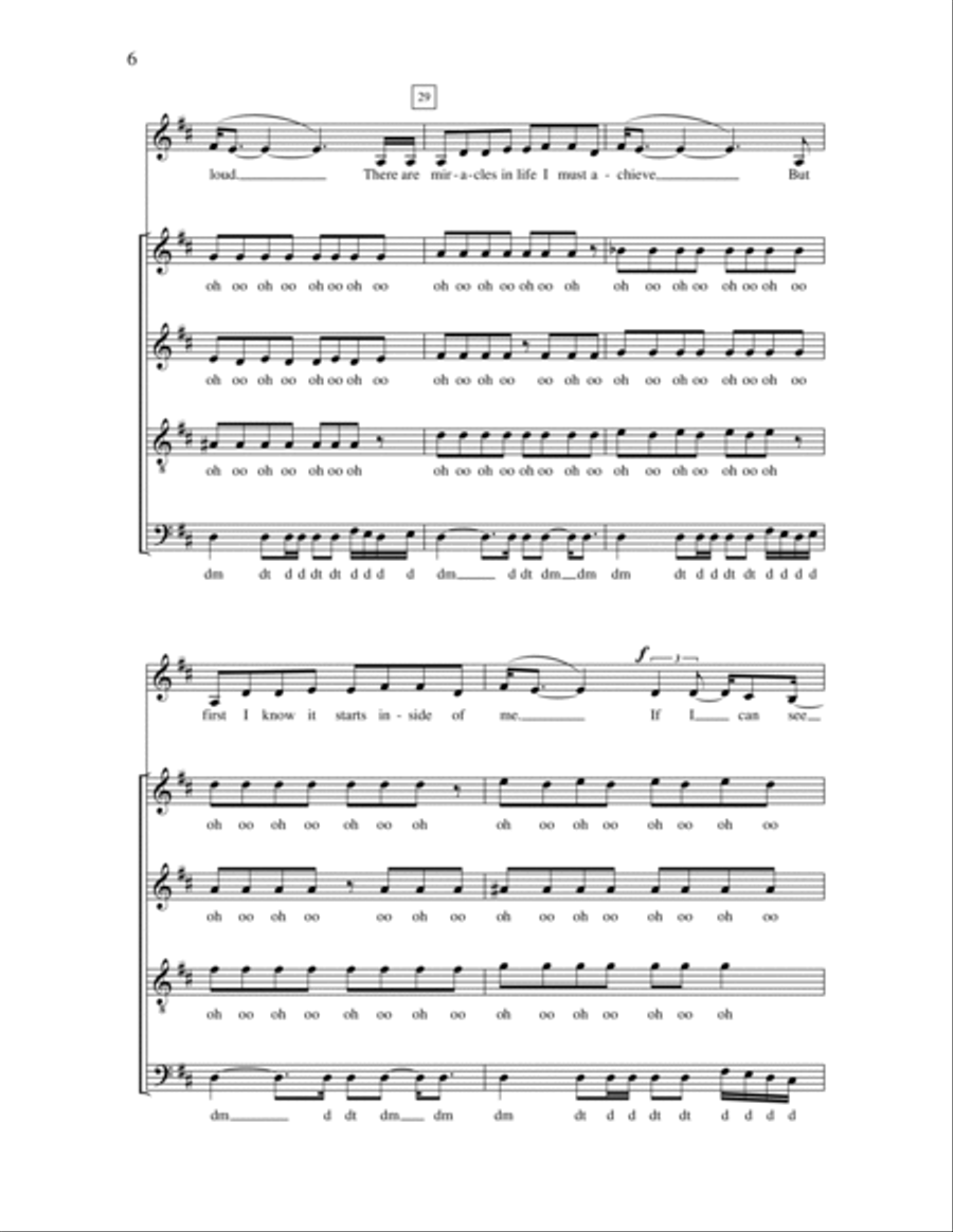 I Believe I Can Fly I Believe I Can Fly 4-Part scores gallery preview page 6