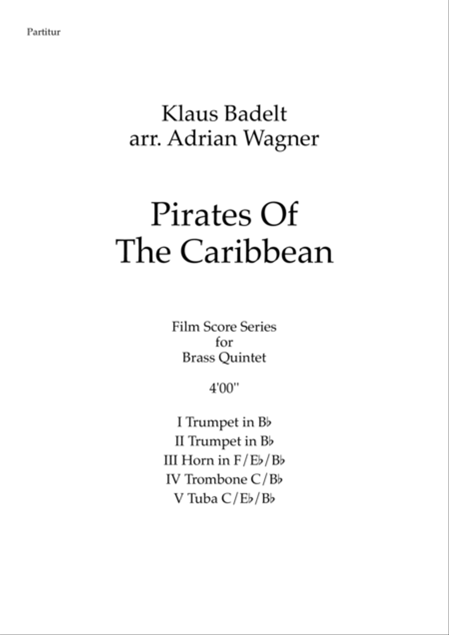 Pirates Of The Caribbean Brass Quintet scores gallery preview page 2
