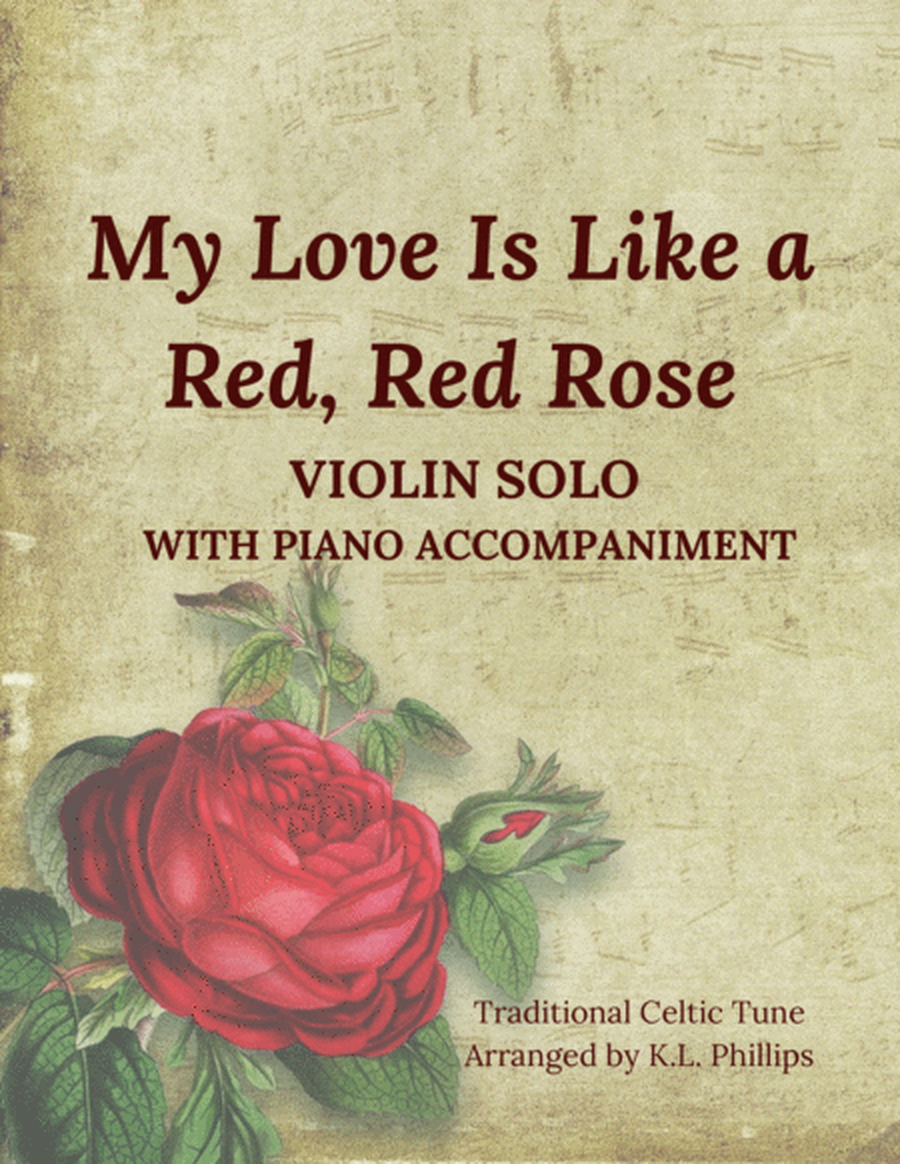 My Love Is Like a Red, Red Rose - Celtic Violin Solo with Piano Accompaniment image number null