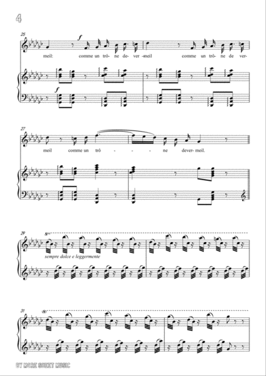 Meyerbeer-La fille de l'air in G flat Major,for Voice and Piano Voice Solo scores gallery preview page 6