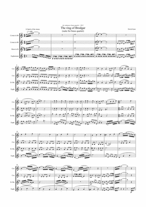 The ring of Brodgar (by Derick Kane) - Brass quartet, 2 cornets/Horn Eb / Euphonium