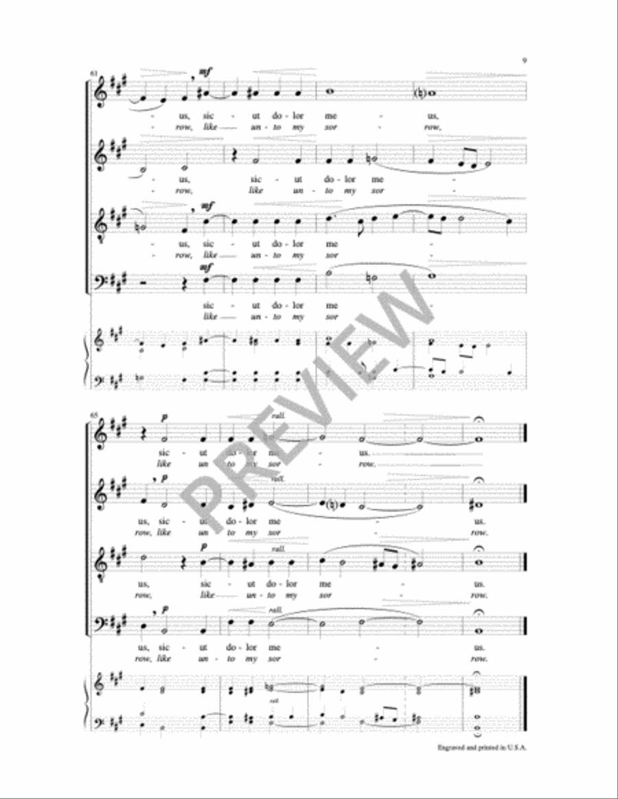 O Vos Omnes/O All You Who Pass By Sacred scores gallery preview page 8