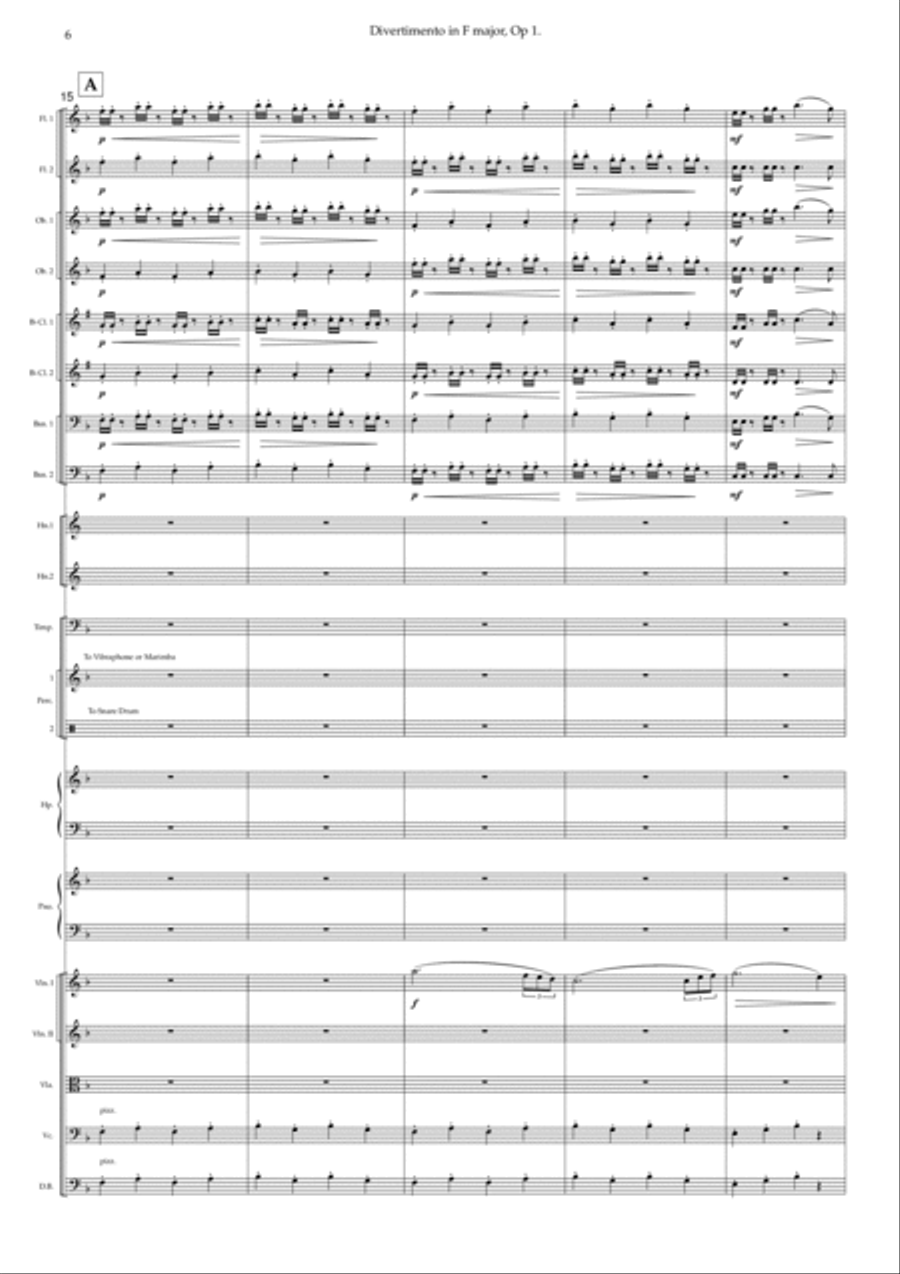 Divertimento in F major for Piano and Harp, Opus 1: 