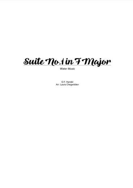 Water Music - Suite 1 in F Major for String Quartet image number null