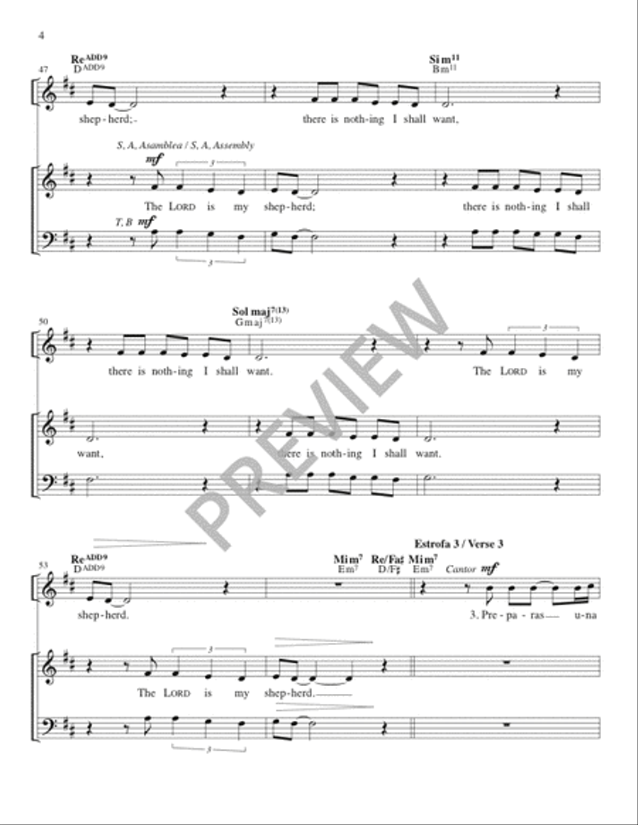 El Señor Es Mi Pastor / The Lord Is My Shepherd - Guitar edition Guitar scores gallery preview page 5