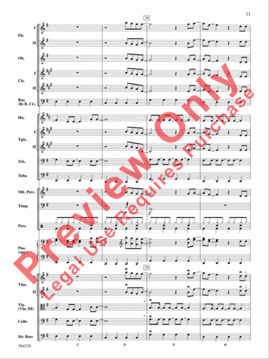 Edge of Glory Full Orchestra scores gallery preview page 12
