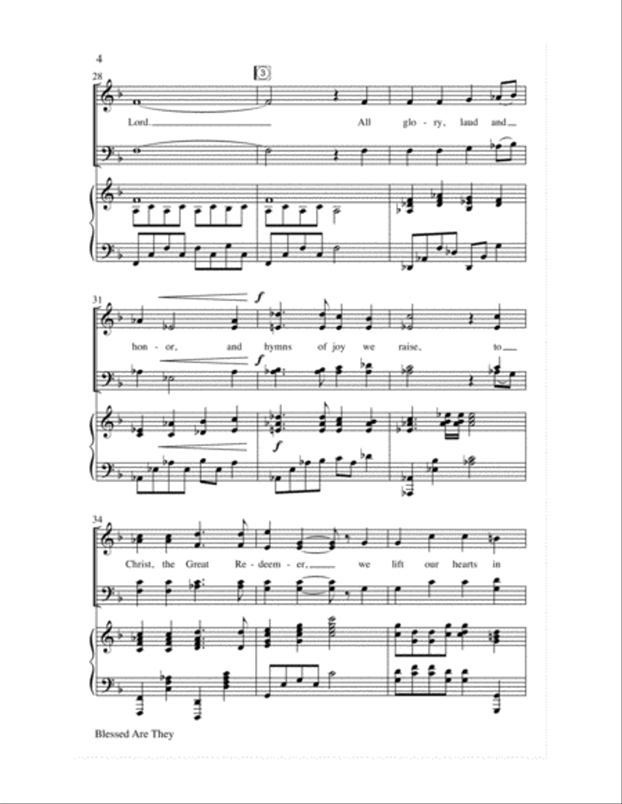 Blessed Are They 4-Part scores gallery preview page 5