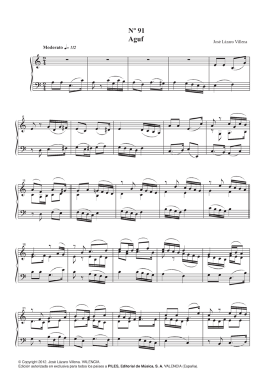 Piezas para Piano No. 91 al 95