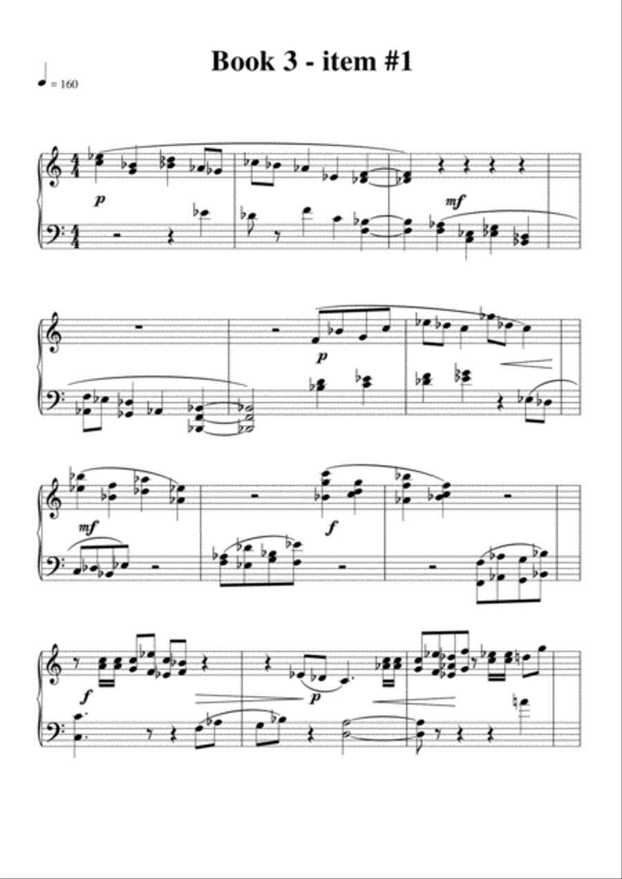 intermediate piano piece intermediate piano piece Piano Method scores gallery preview page 1