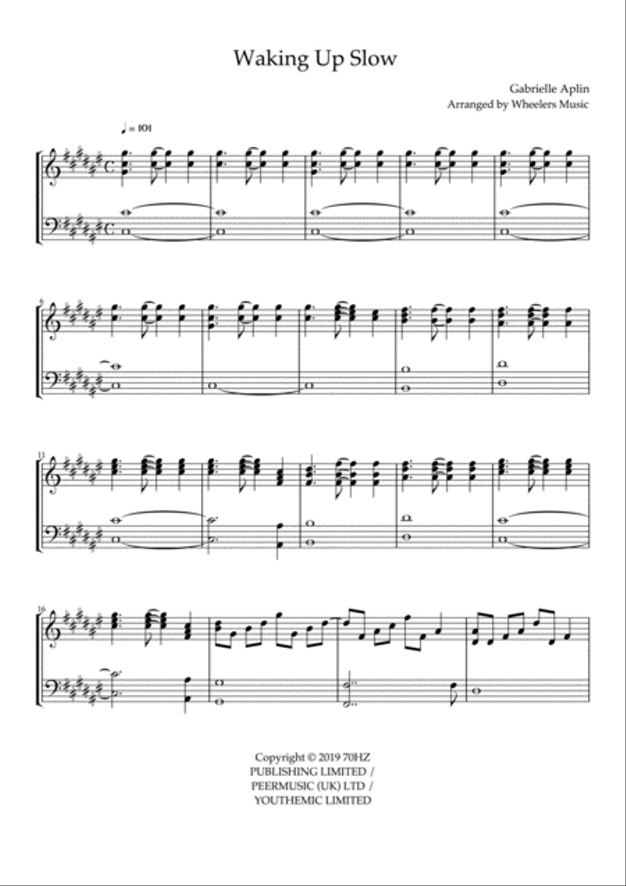 Waking Up Slow Easy Piano scores gallery preview page 3