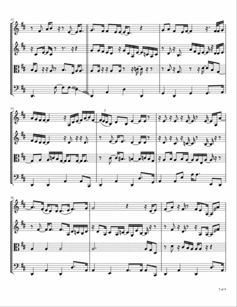 Poetry Man Poetry Man String Quartet scores gallery preview page 6